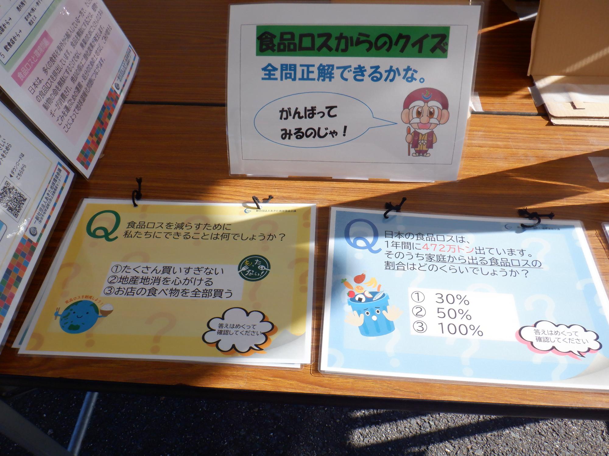 食品ロスのクイズ