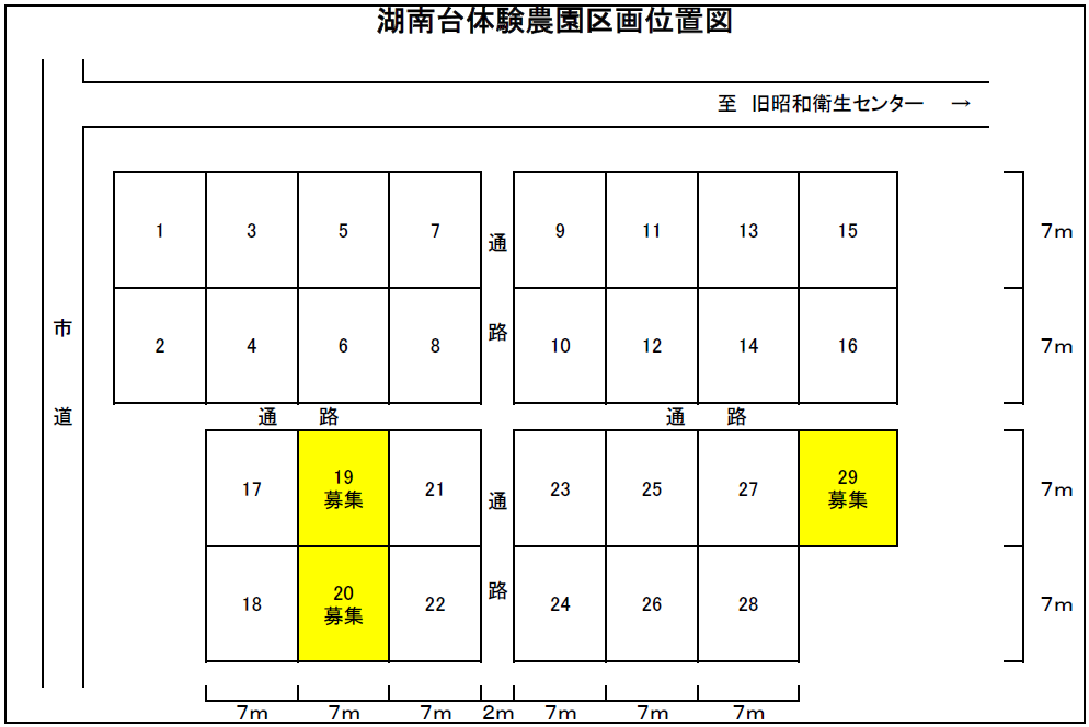 体験農園区画図