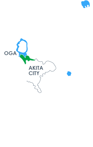潟上市の所在を示す地図